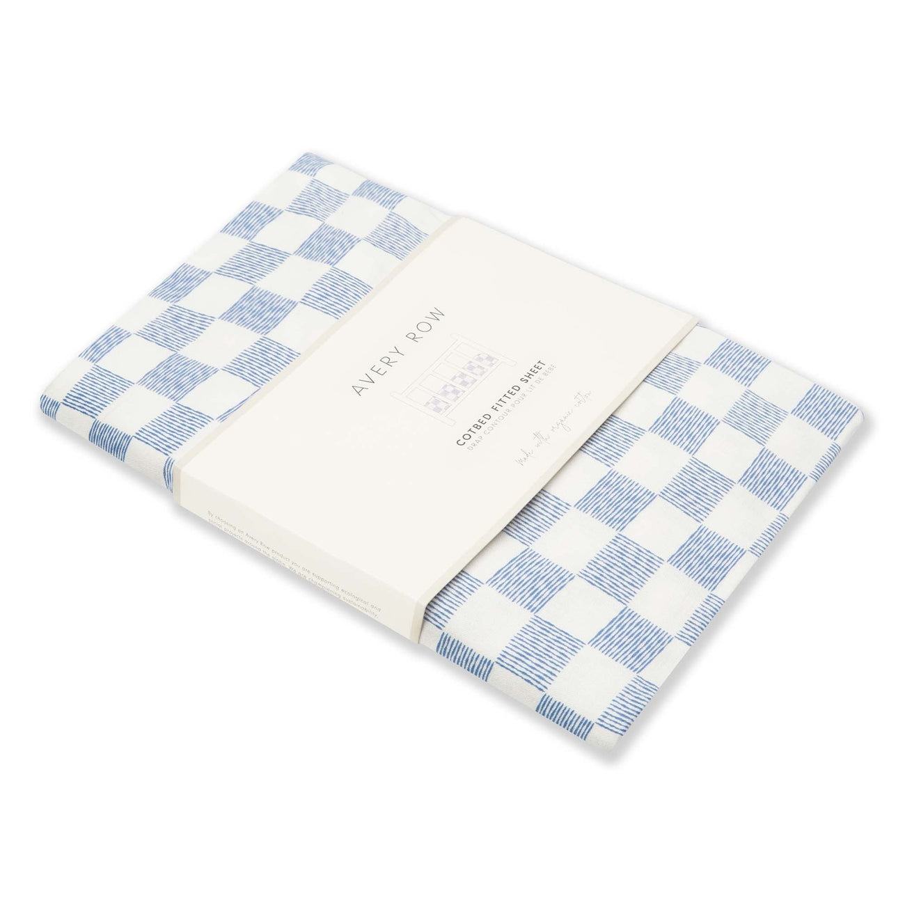 Cotbed Fitted Checkerboard Sheet (Waves)